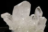 Clear, Double-Terminated Quartz Crystal Cluster - Brazil #212484-3